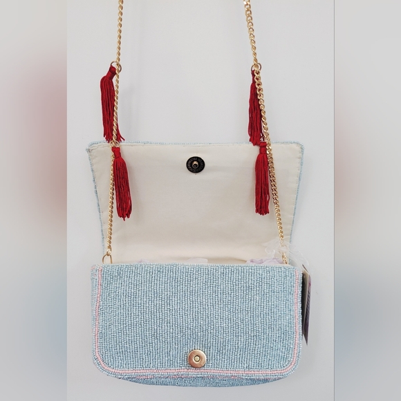 Viral TikTok Beaded Tomato Slice Shoulder Bag Purse Handcrafted in India NWT - Picture 13 of 15